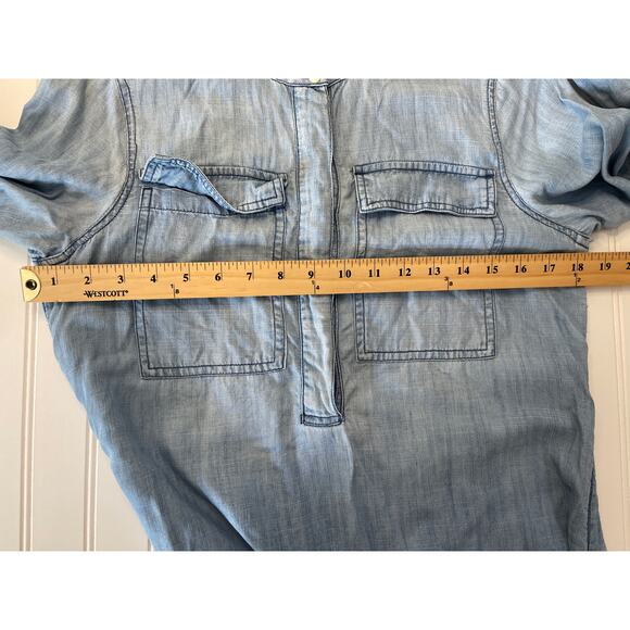 J. Crew Denim Jean Shirt Dress - Size Women's Small - Picture 4 of 8